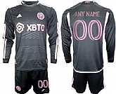 Men's Inter Miami CF Custom 2023-24 Black Away Soccer Jersey Suit,baseball caps,new era cap wholesale,wholesale hats